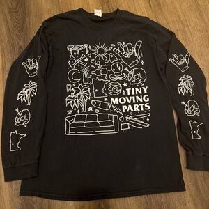 Gildan Black Tee with Blue Logo Tag